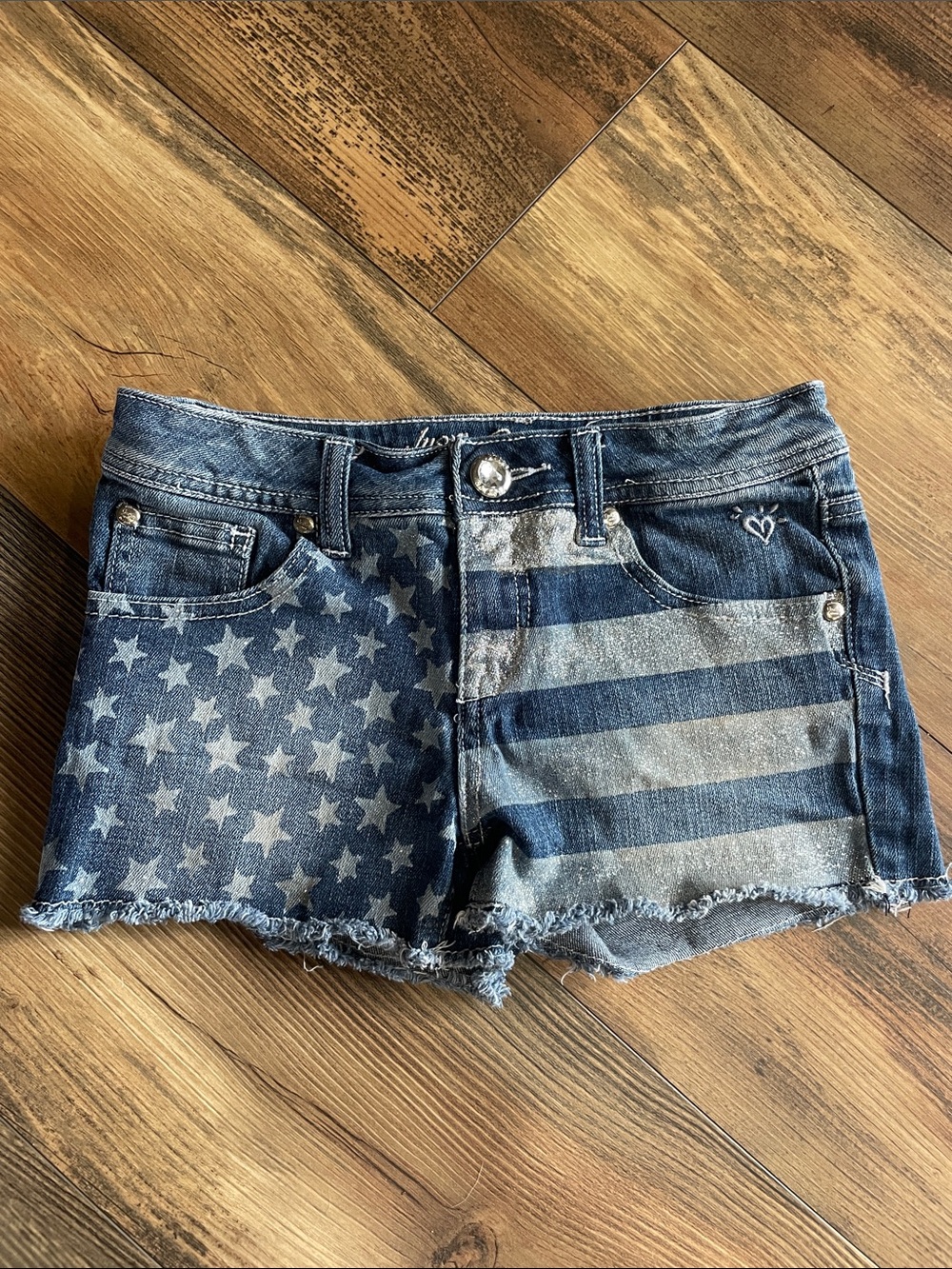 Justice 4th of July Jean shorts for girls